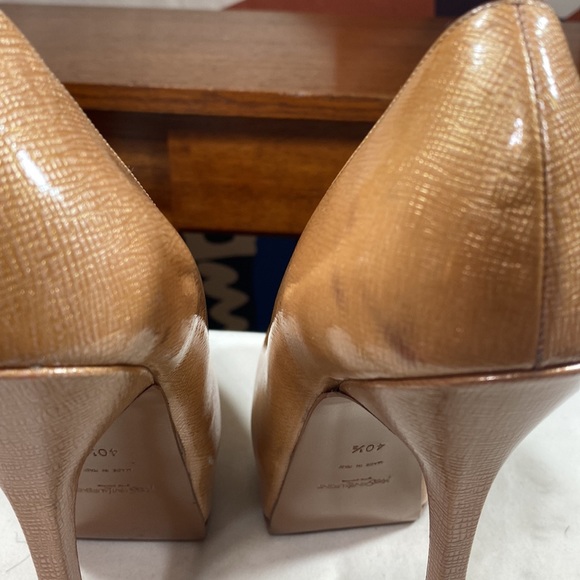 🌟🌟 YSL 9 1/2M WOMEN'S ROSE PATENT LEATHER TRIBTOO 80 PLATFORM PUMP SIZE 40 1/2 - Picture 6 of 12